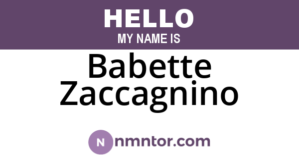 Babette Zaccagnino