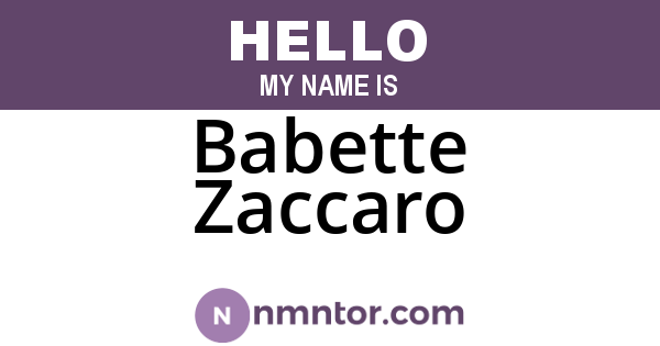 Babette Zaccaro