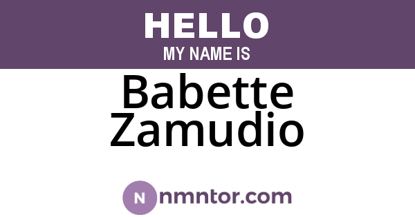 Babette Zamudio