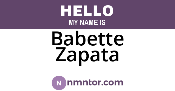 Babette Zapata
