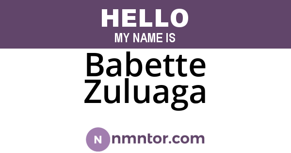 Babette Zuluaga