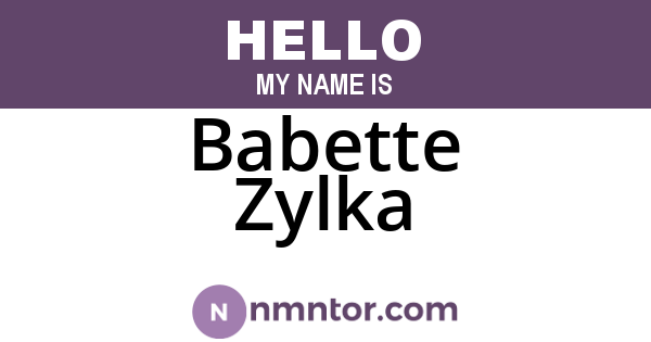 Babette Zylka