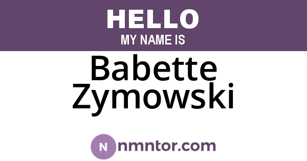 Babette Zymowski