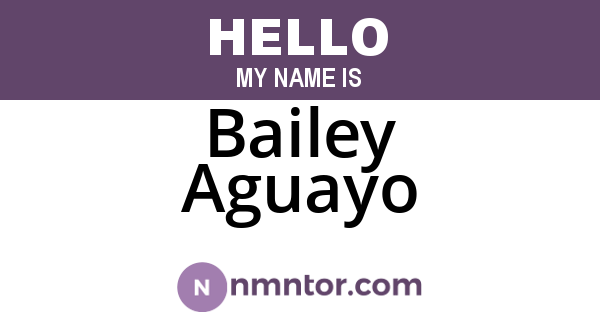 Bailey Aguayo
