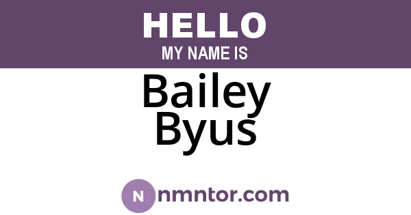 Bailey Byus