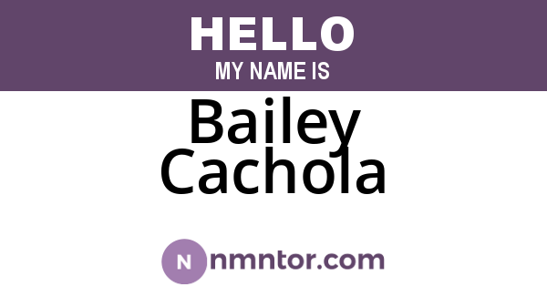 Bailey Cachola