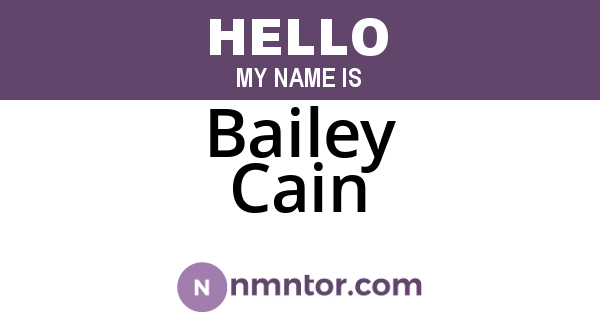 Bailey Cain