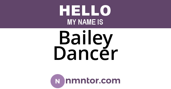 Bailey Dancer