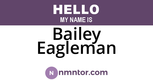 Bailey Eagleman