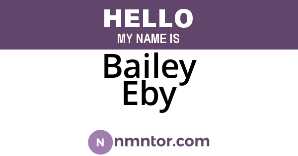 Bailey Eby