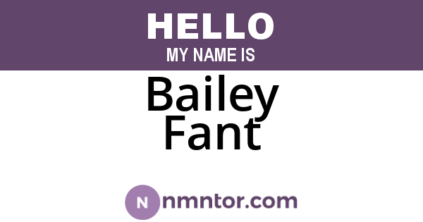Bailey Fant