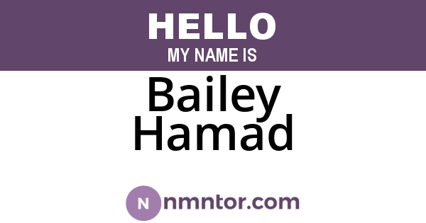 Bailey Hamad
