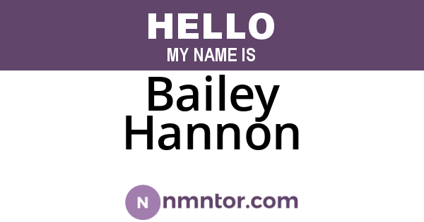 Bailey Hannon