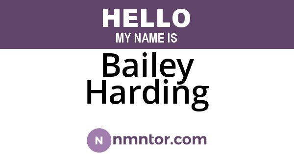 Bailey Harding