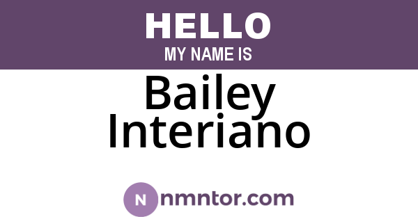 Bailey Interiano