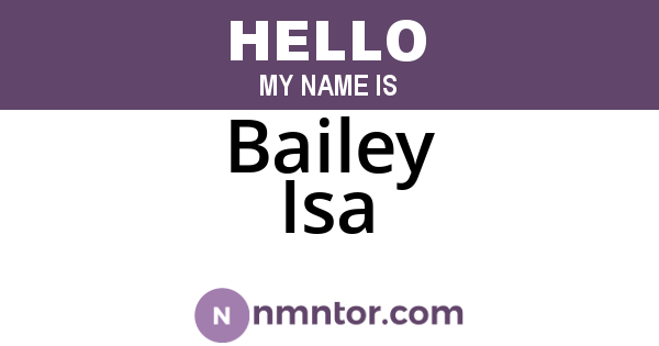 Bailey Isa