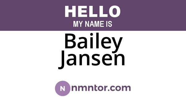 Bailey Jansen