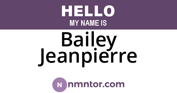 Bailey Jeanpierre