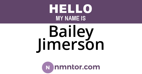 Bailey Jimerson