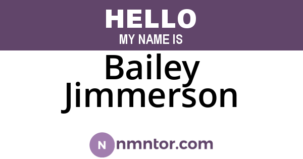 Bailey Jimmerson