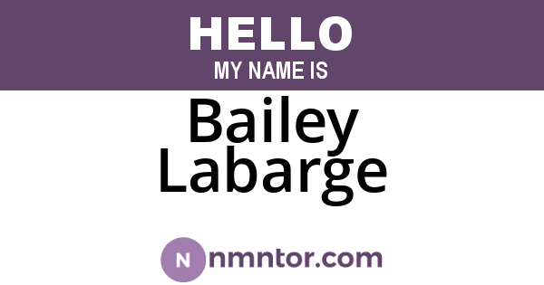 Bailey Labarge