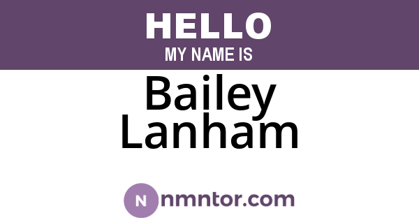 Bailey Lanham