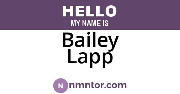 Bailey Lapp