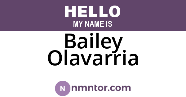 Bailey Olavarria