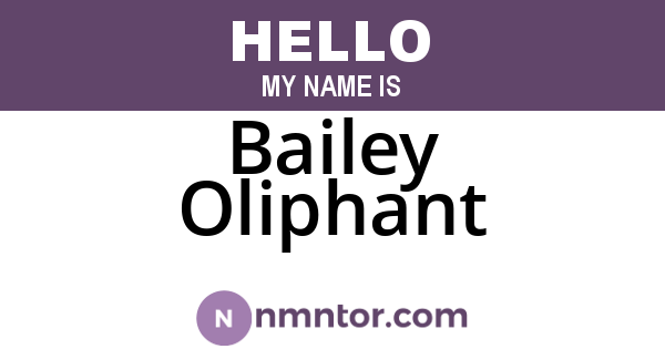 Bailey Oliphant