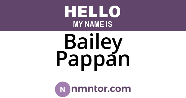 Bailey Pappan