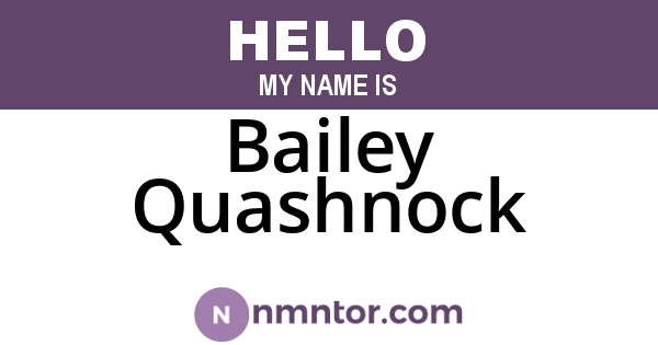 Bailey Quashnock