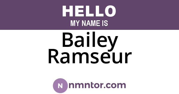 Bailey Ramseur