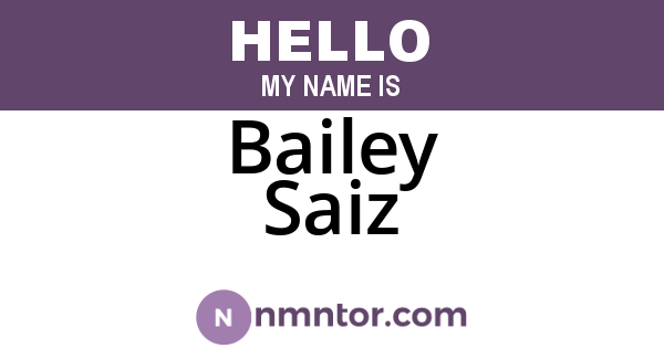 Bailey Saiz