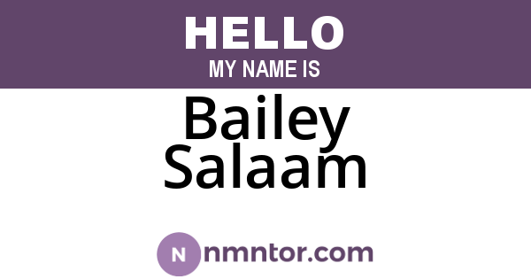 Bailey Salaam