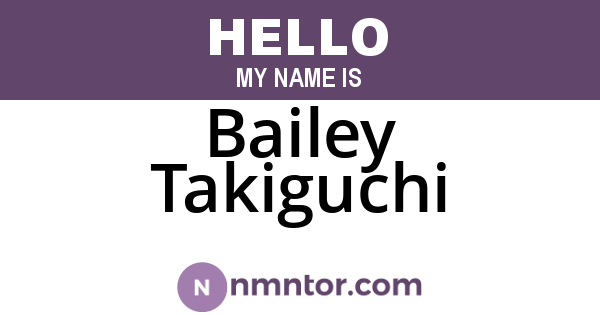 Bailey Takiguchi
