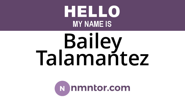 Bailey Talamantez