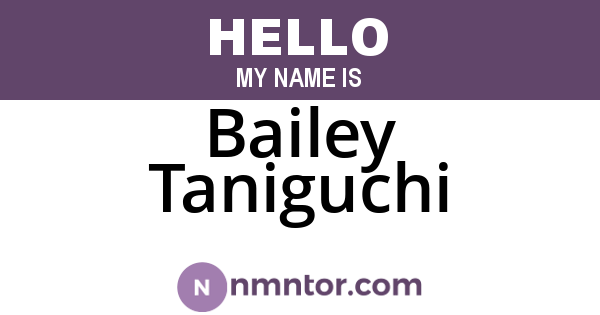 Bailey Taniguchi