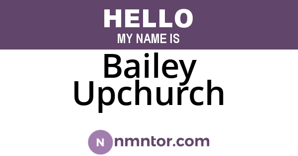 Bailey Upchurch