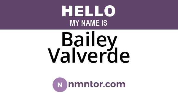 Bailey Valverde