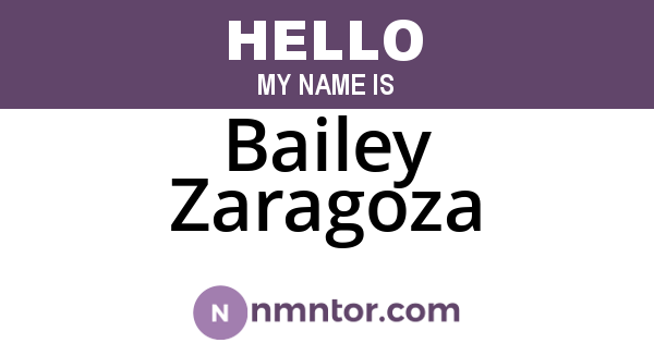 Bailey Zaragoza