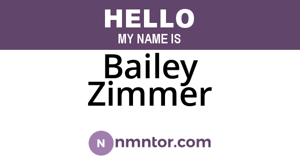 Bailey Zimmer