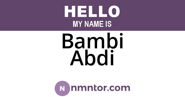 Bambi Abdi