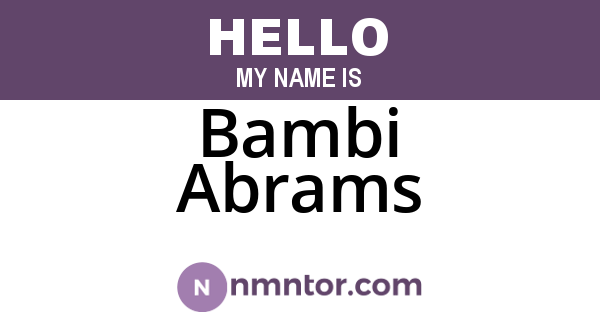 Bambi Abrams