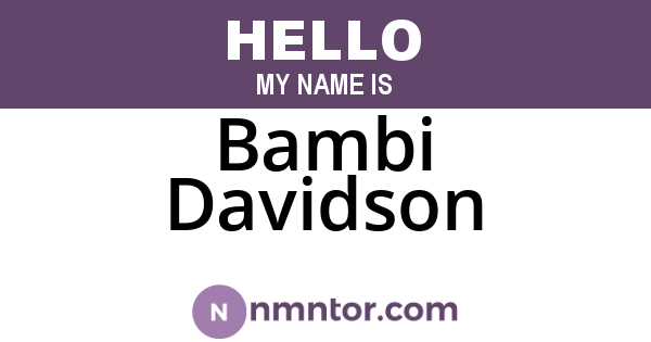 Bambi Davidson