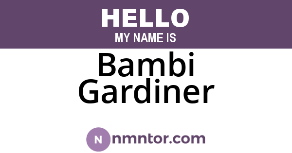 Bambi Gardiner