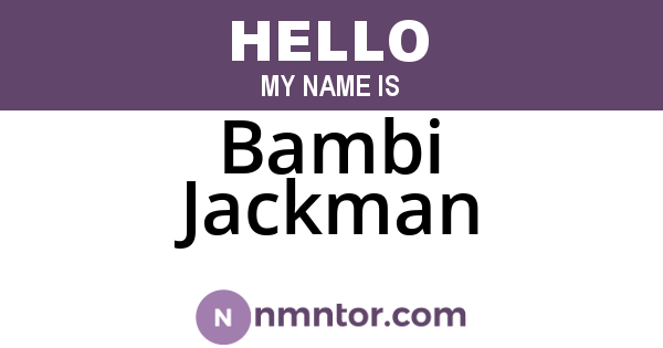 Bambi Jackman