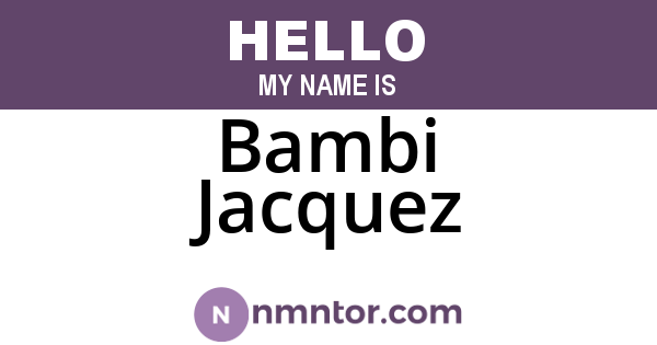 Bambi Jacquez
