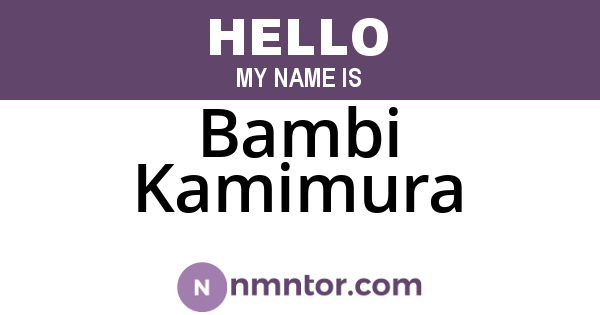 Bambi Kamimura