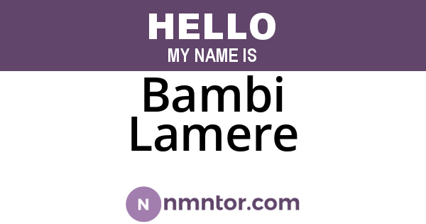 Bambi Lamere
