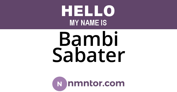 Bambi Sabater